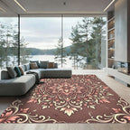 Vintage Dusty Rose Floral Mandala Rug