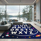 Cosmic Alphabet Galaxy Stars Rug