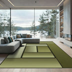 Earthy Tones Rectangular Block Rug