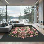 Pink Floral Medallion Symmetry Rug