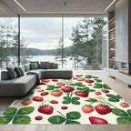 Classic Red Strawberry Garden Botanical Rug