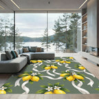 Vintage Lemon Grove Sage Ribbon Rug