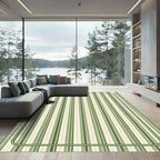 Verdant Stripes Tall Border Rug