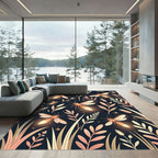 Luminous Firefly Botanical Night Garden Rug