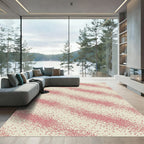Blush Pink Scattered Polka Dot Diagonal Rug