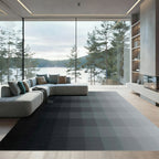 Monochrome Gradient Squared Relief Rug