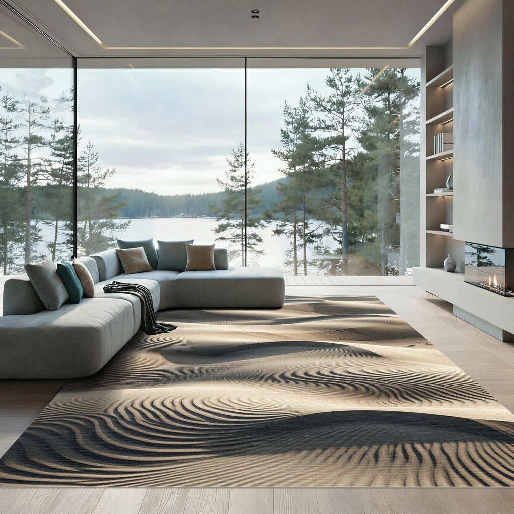 Ethereal Sand Dune Swirls Rug