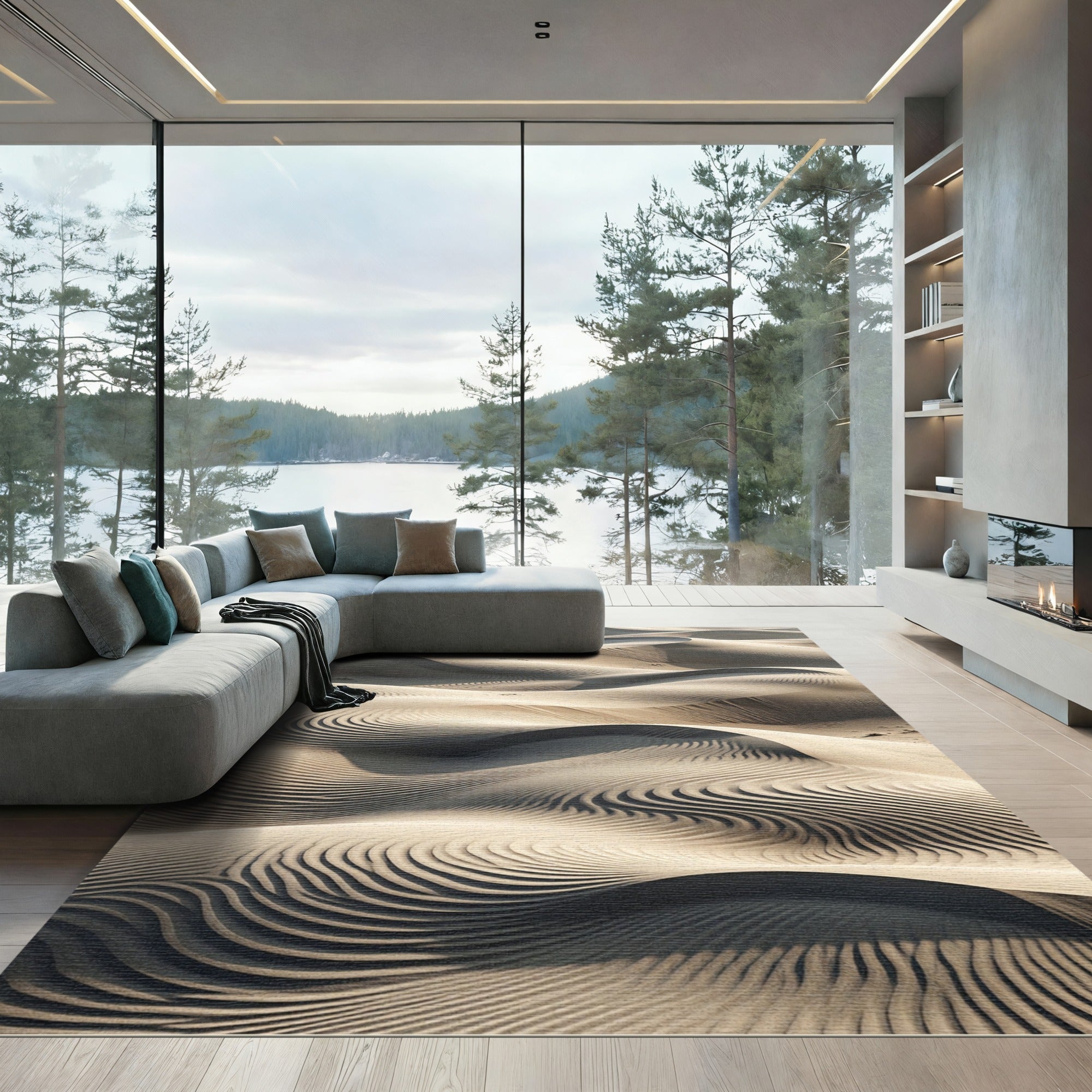 Ethereal Sand Dune Swirls Rug