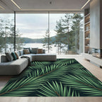Lush Emerald Pine Needle Foliage Rug