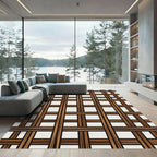 Classic Woven Wood Lattice Rug