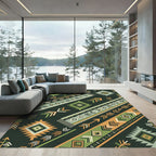 Rustic Arrows Diamond Medallion Design Rug