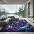 Celestial Purple Cosmic Compass Star Rug