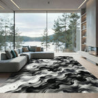Ink Wash Mountain Scroll Rug