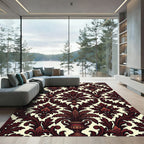 Rich Burgundy Acanthus Urn Foliage Rug