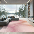 Soft Pink Gradient Dot Swirl Rug