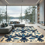 Bold Sapphire Eagle Storm Clouds Rug
