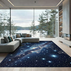Cosmic World Map Galaxy Stars Rug