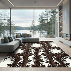 Dark Wood Vine Lattice Trellis Rug