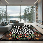 Bold Alpha Floral Lion Composition Rug