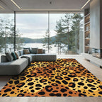 Golden Cheetah Spots Camouflage Rug