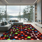Vibrant Atomic Molecular Structure Rug