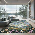 Garden Bloom Watercolor Floral Rug