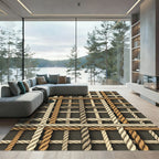 Neutral Woven Rope Grid Rug