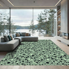 Sage Green Speckled Abstract Terrain Rug