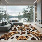 Spotted Hyena Fur Ochre Animal Texture Rug