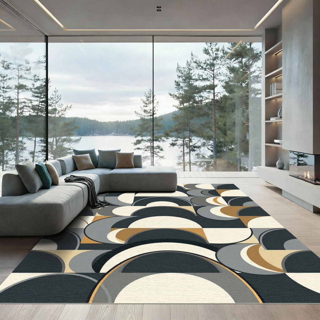 Mid Century Arcs And Arches Rug