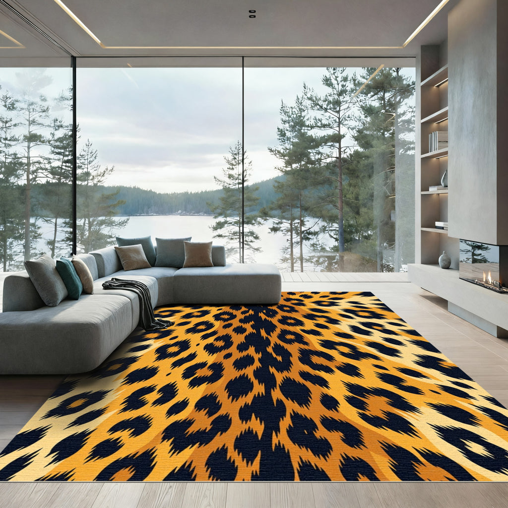 Amber Black Feline Spots Rug