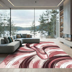 Elegant Ballet Slipper Swirl Rose Rug
