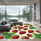 Fresh Strawberry Botanical Field Rug