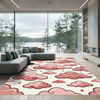 Blush Pink Traditional Japanese Cloud Rug