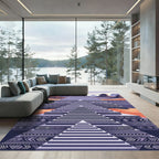 Tribal Stepped Pyramid Southwestern Landscape Rug
