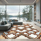 Earthy Tones Interlocking Quatrefoil Rug