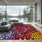 Bold Confetti Circles and Rectangles Rug