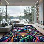 Cosmic Eye Galaxy Swirl Radiant Art Rug