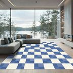 Checkerboard Blue Square Harmony Rug