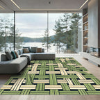 Woven Sage And Cream Texture Rug