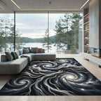 Cosmic Swirl Galaxy Branch Rug