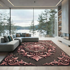 Rose Gold Flourish Medallion Rug
