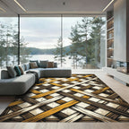 Natural Woven Wood Texture Rug