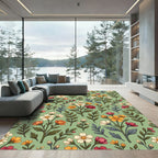 Vintage Botanical Blossom Meadow Rug
