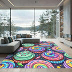 Whimsical Pastel Cupcake and Candy Swirls Rug