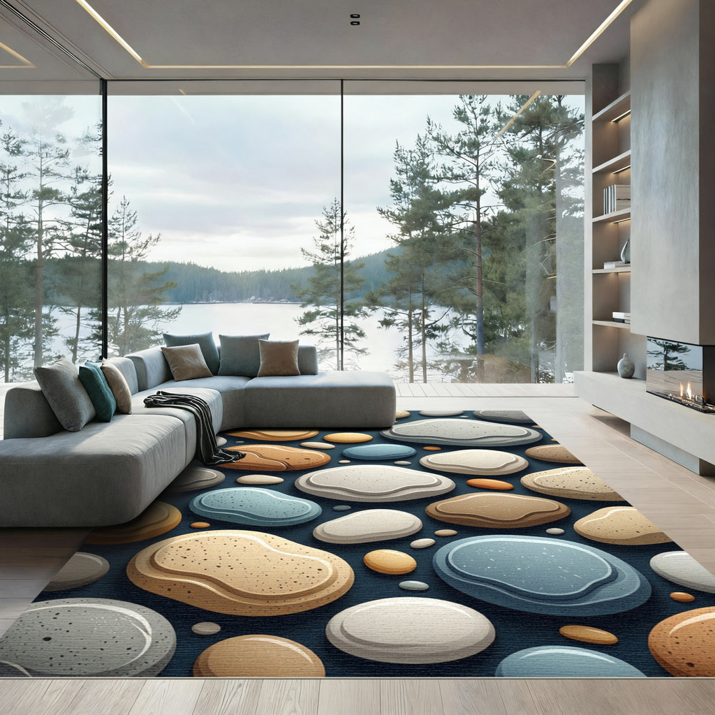 Serene Pebble Assortment Soft Hues Rug