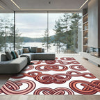 Coral Infinite Loop Knots Rug