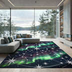 Celestial Aurora Borealis Starry Night Rug