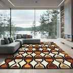 Retro Hourglass Sand Time Rug