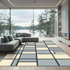 Modern Rectangular Blocks Composition Rug